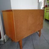 Wood and rattan dresser, 60s