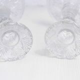 Pair of glass candlesticks