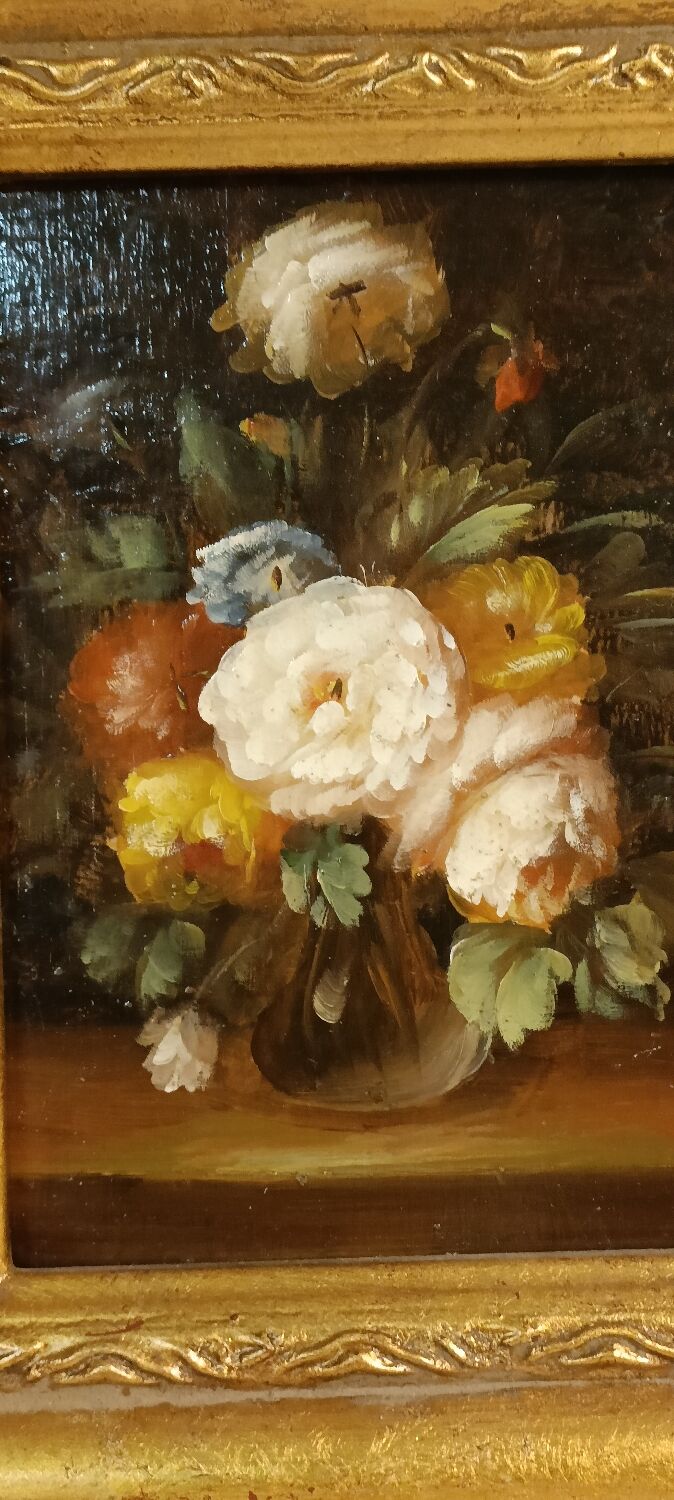 Tableau ht sur panneau roses