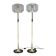 1970s Pair of Glass Brass Floor Lamps by Kamenicky Senov , Czechoslovakia