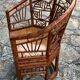 Paire de fauteuils vintage rotin et bambou