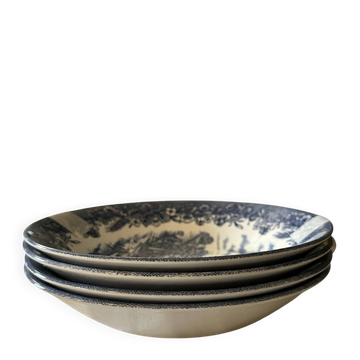 Set of 4 English deep plates by Churchill.