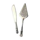 Vintage silver plated pie knife and shovel