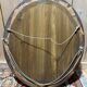 Oval mirror Napoleon III – Gilded with gold leaf – Wood and stucco