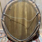 Oval mirror Napoleon III – Gilded with gold leaf – Wood and stucco