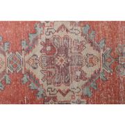 Vintage Turkish Oushak Handmade Wool Cotton Red Runner 85x277