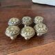 set of 6 solid brass handles in Louis XVI style