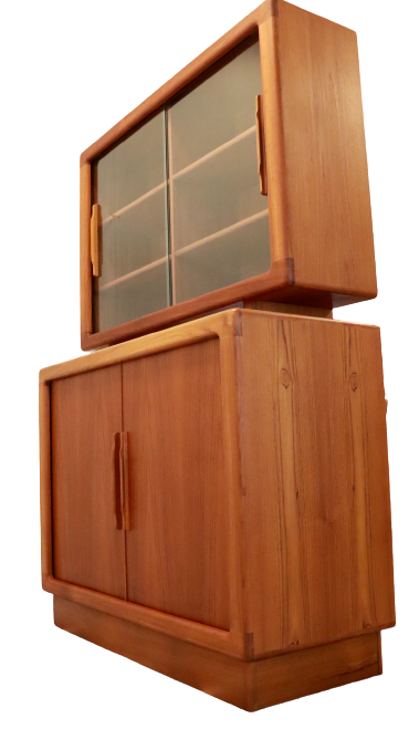 Vintage Danish design Dyrlund two-piece cabinet