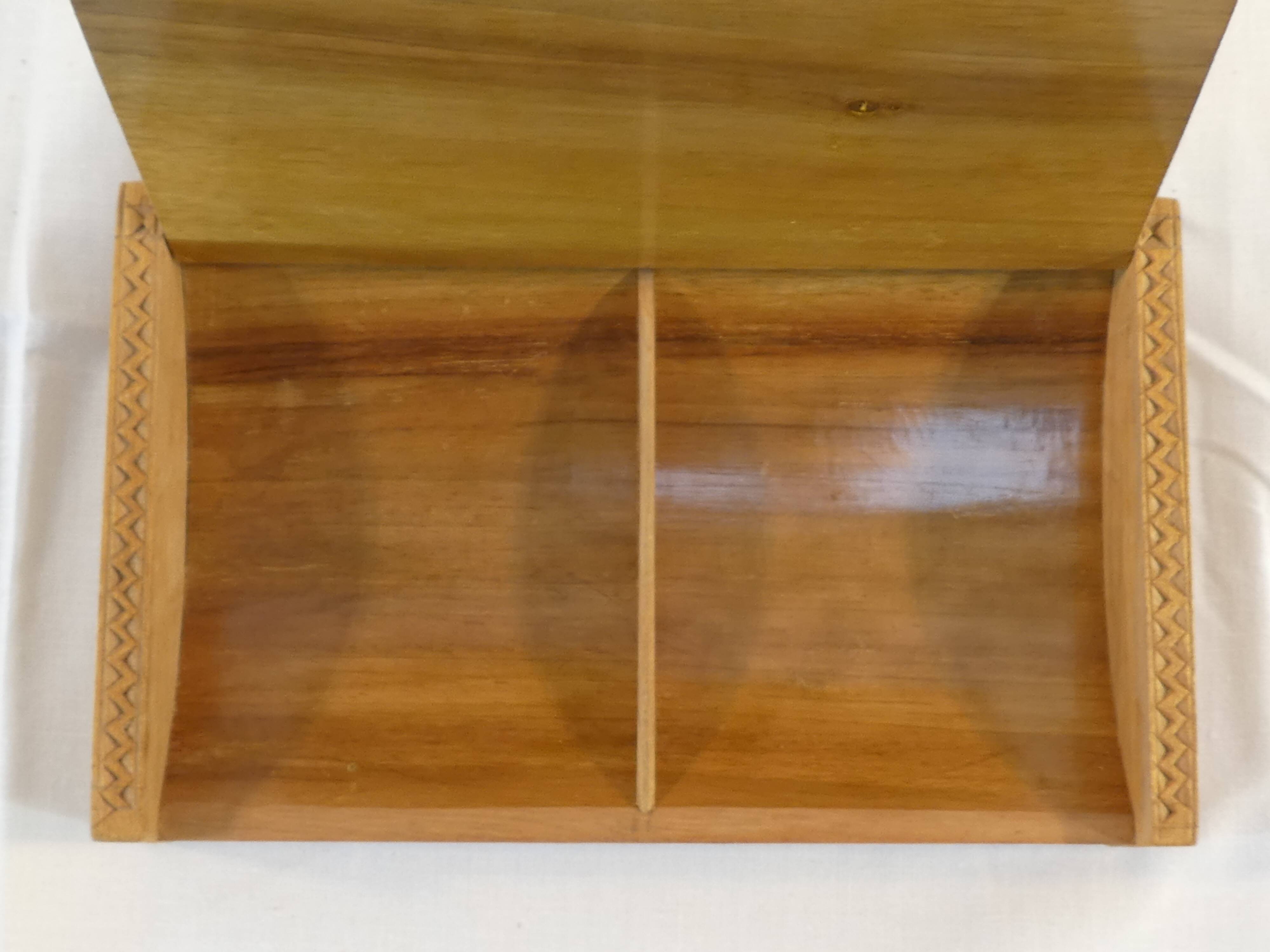 Old carved wooden box