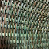 Suspension in green braided rattan