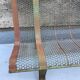 Garden bench perforated metal René Malaval 1950/60
