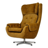 Restored Swivel Lounge Chair from Up Zavody, Czechia, 1970s