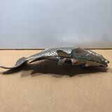 Poisson en métal argenté