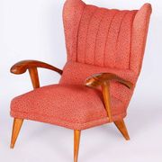 Art Deco Wingchair in Beech by Jan Vaněk, 1930s