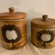2 pots Pottery of La Colombe model sandstone flower 1970/1980