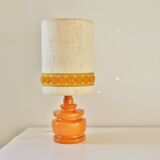 Orange vintage bedside table lamp