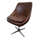 Swivel armchair with chrome metal legs from the 70s