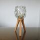 Tripod lamp in wood and glass J.T. Kalmar 1970 Austria