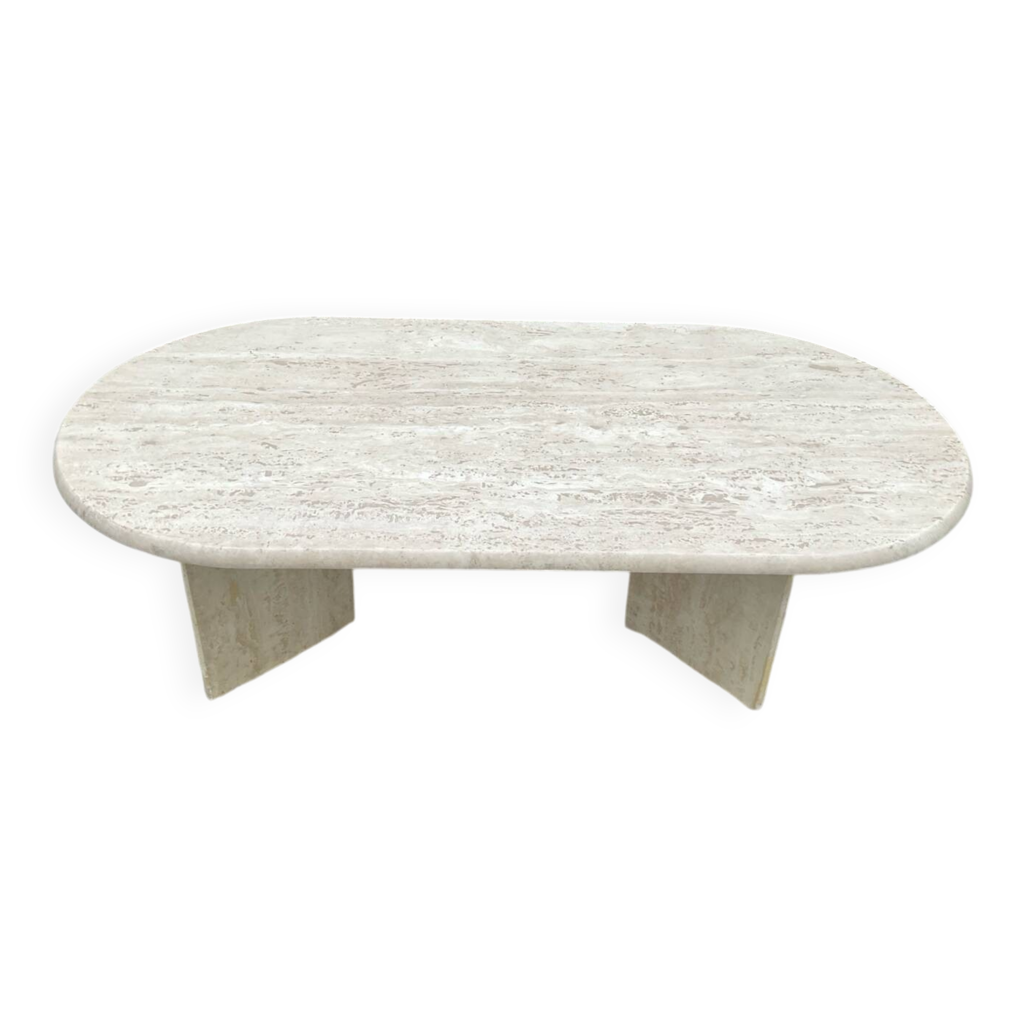 Travertine coffee table, 1970s.