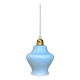 Suspension globe vintage en opaline bleue