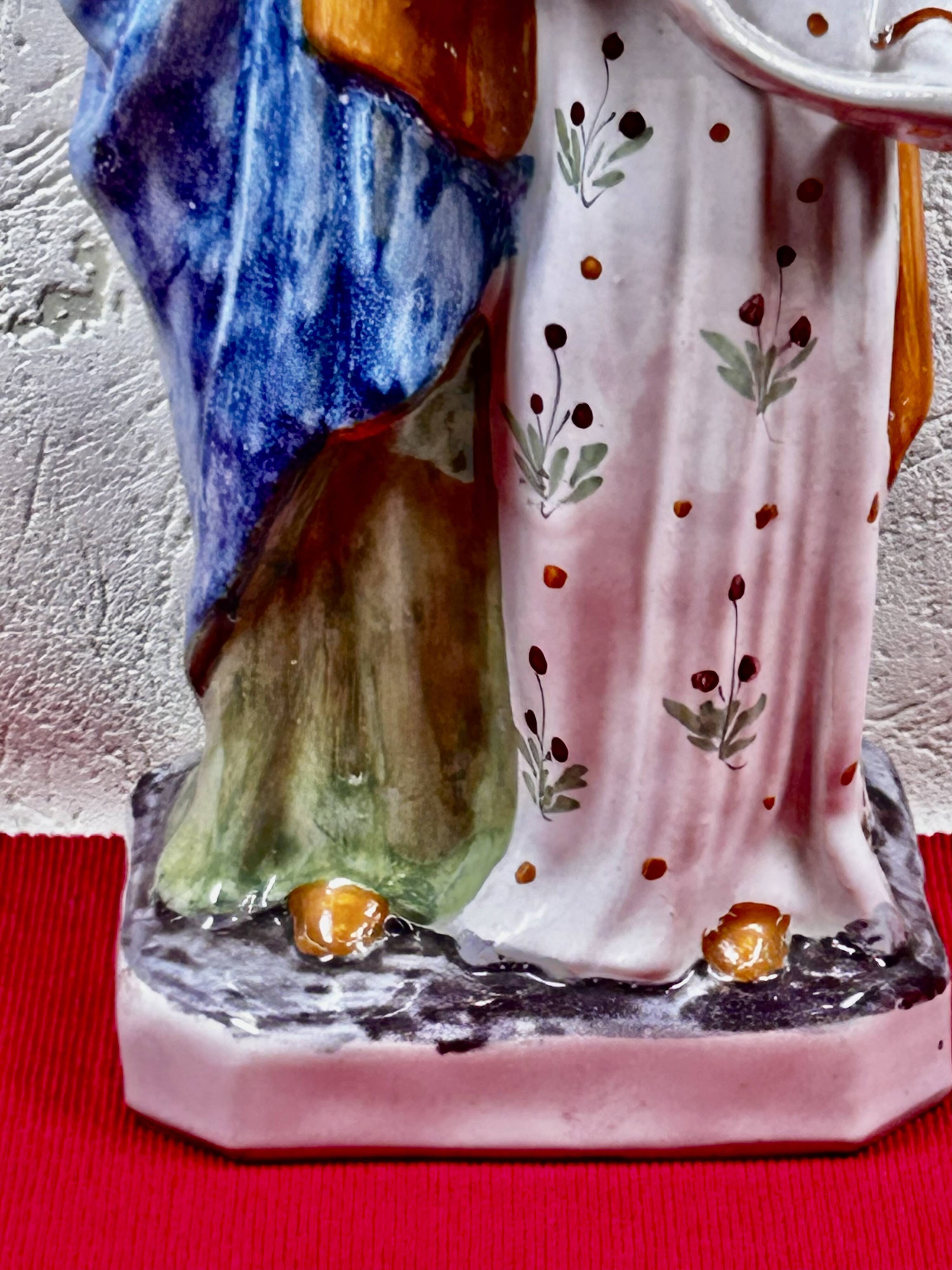 Large statue of Saint Anne Teaching the Virgin Mary to Read Malicorne 38cm