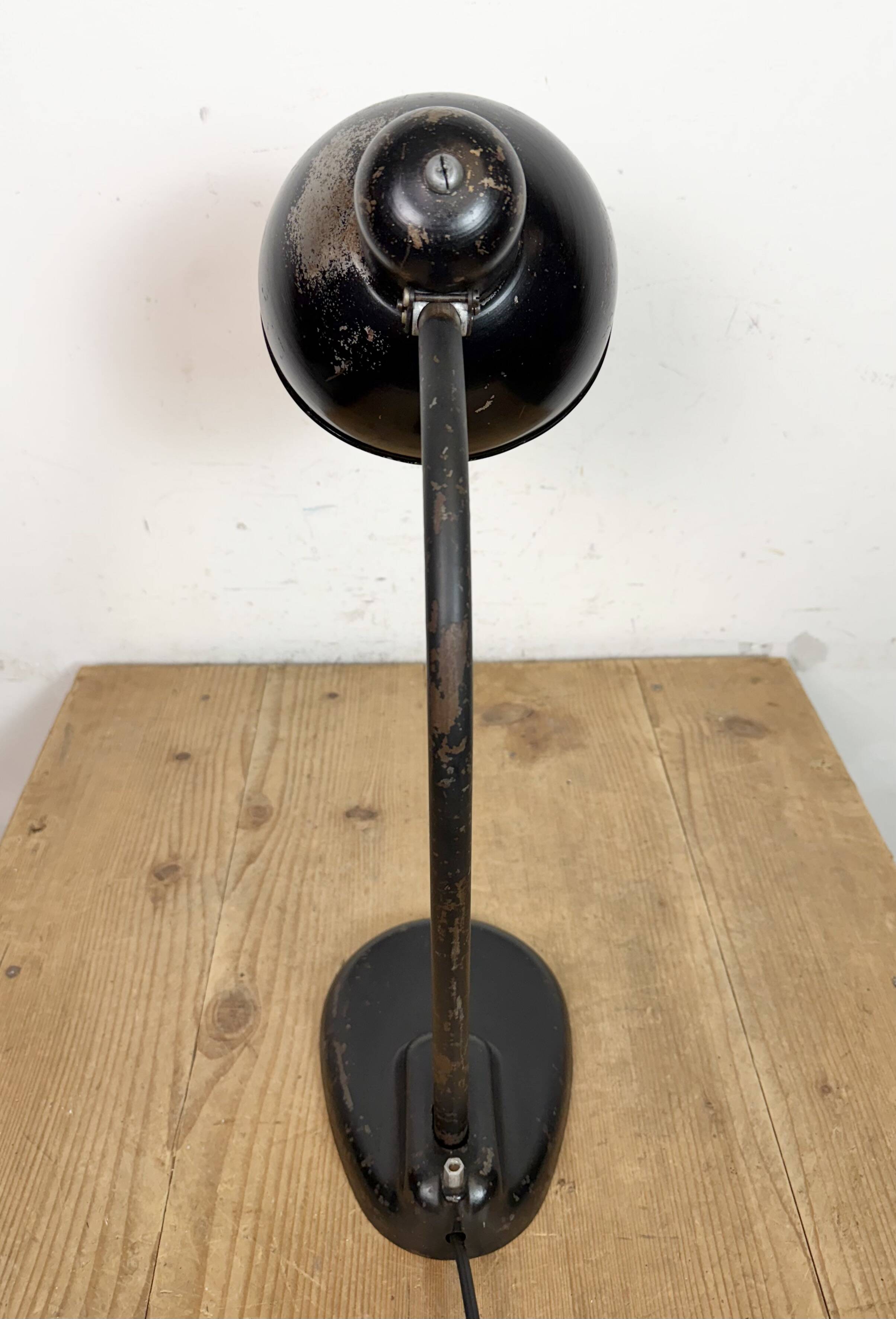 Black Industrial Bauhaus Table Lamp, 1930s