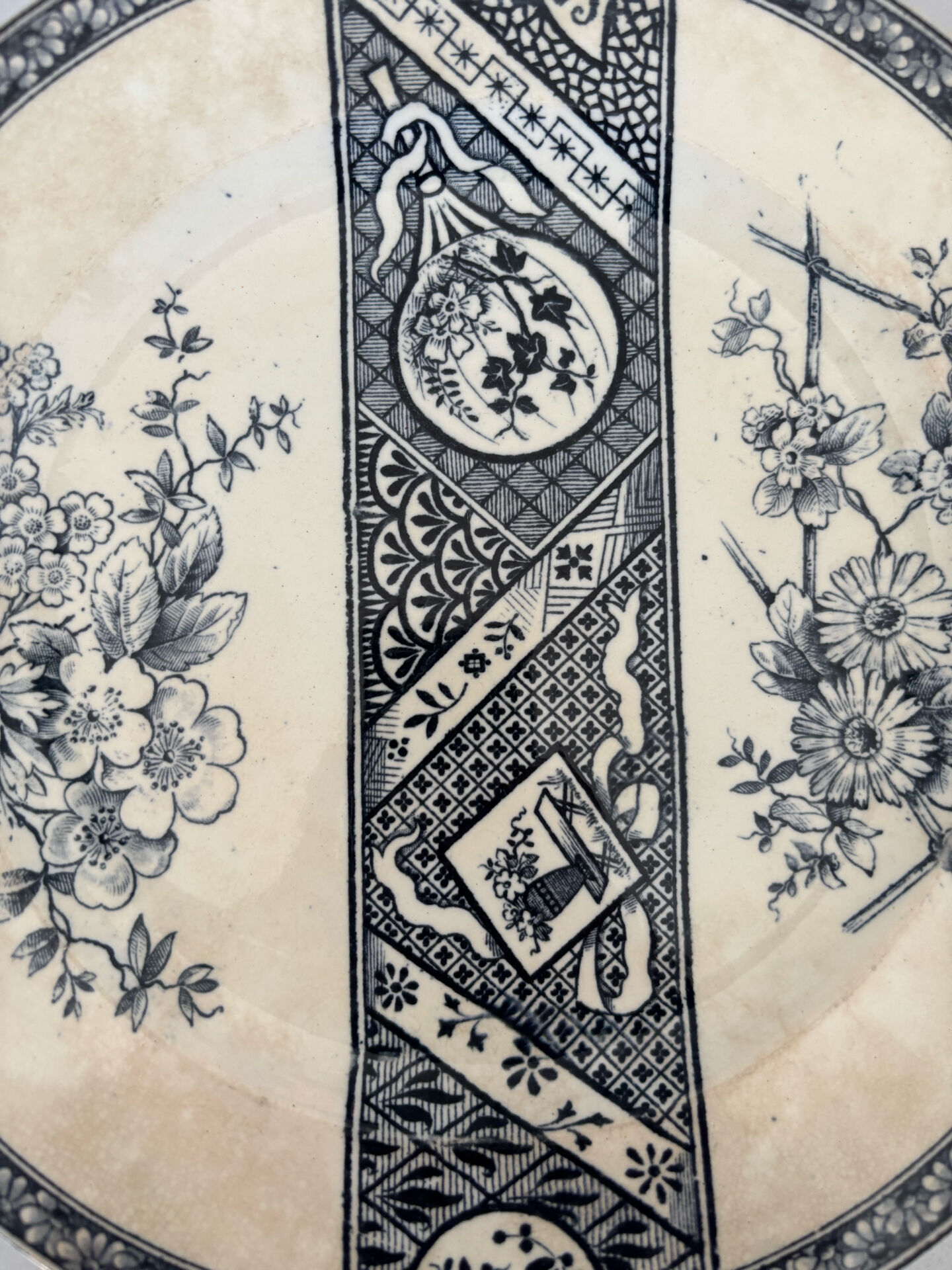 Old blue night ironstone plate for Vermont Frè shop.