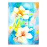Original watercolor with flowers. Flower painting. watercolor flowers