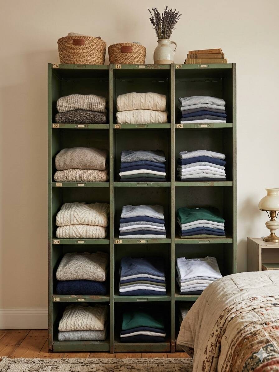 1950s iron workshop storage cabinet.