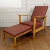 System armchair, Morris Art Deco chaise longue, France c. 1940