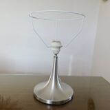 Brushed metal tulip floor lamp vintage 70s