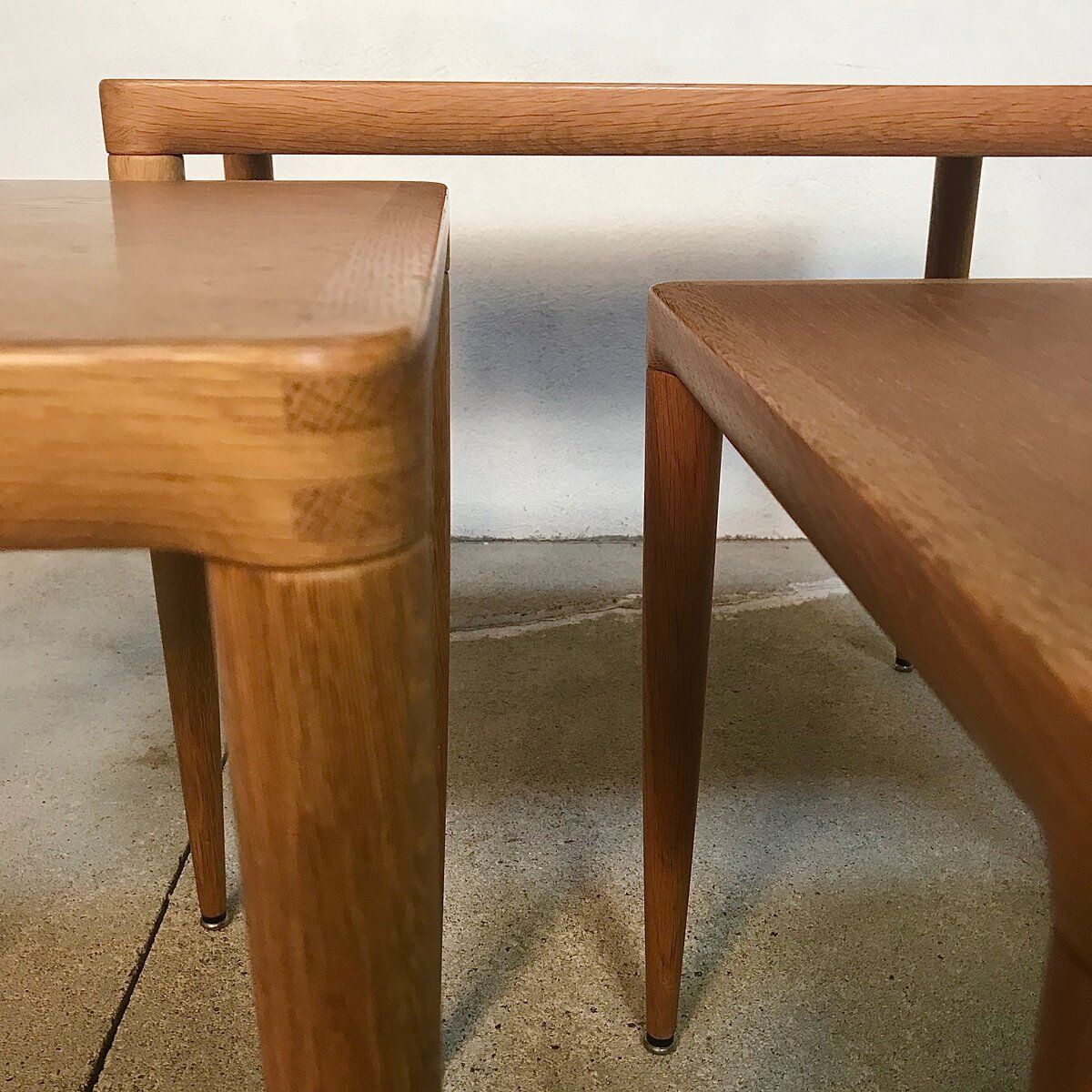 Nest of Tables in Oak Wood, Denmark 1960s, Set of 3