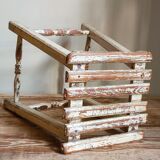 Patinated workshop stool old early twentieth century