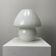 1970s white glass mushroom table lamp