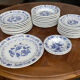 Service de table, ancien bleu–27 pièces