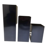 3 vases anthracite bleu