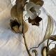 Pair of golden flower wall lights - 20th century