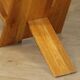 Sculptural brutalist armchair in solid elm, 1980.