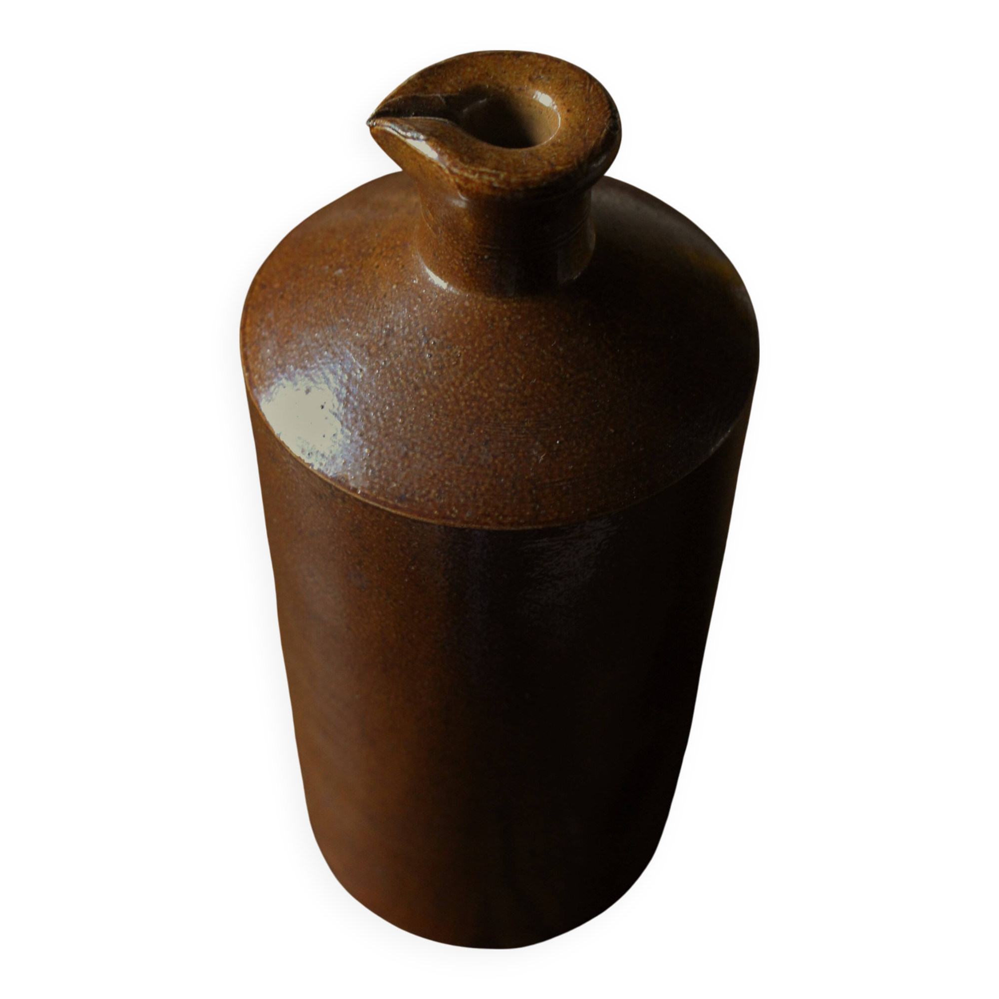 Vintage Bourne Deney Stoneware Pour Spout Liquor Bottle