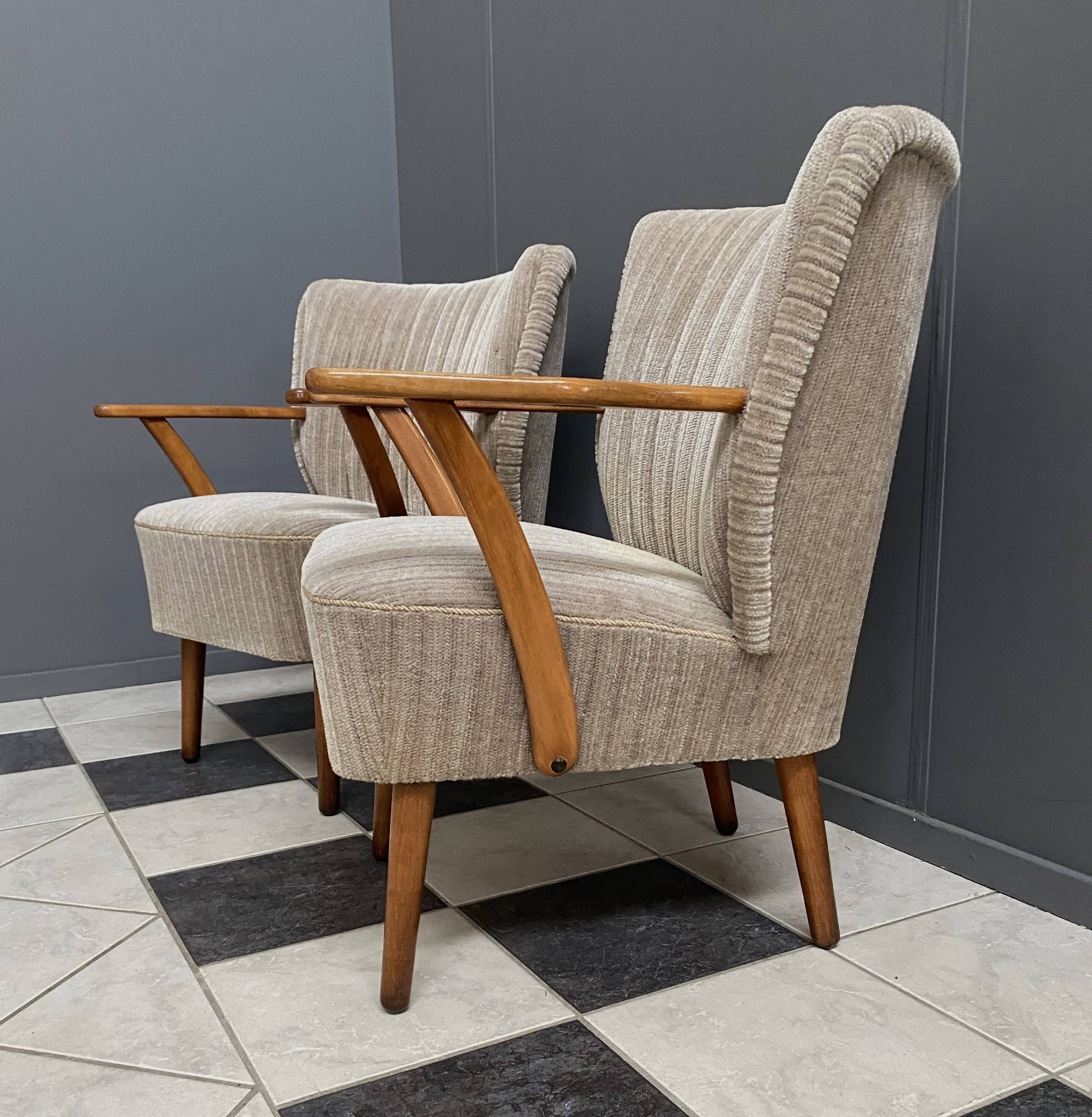Set cocktail chairs with armrests 1960s