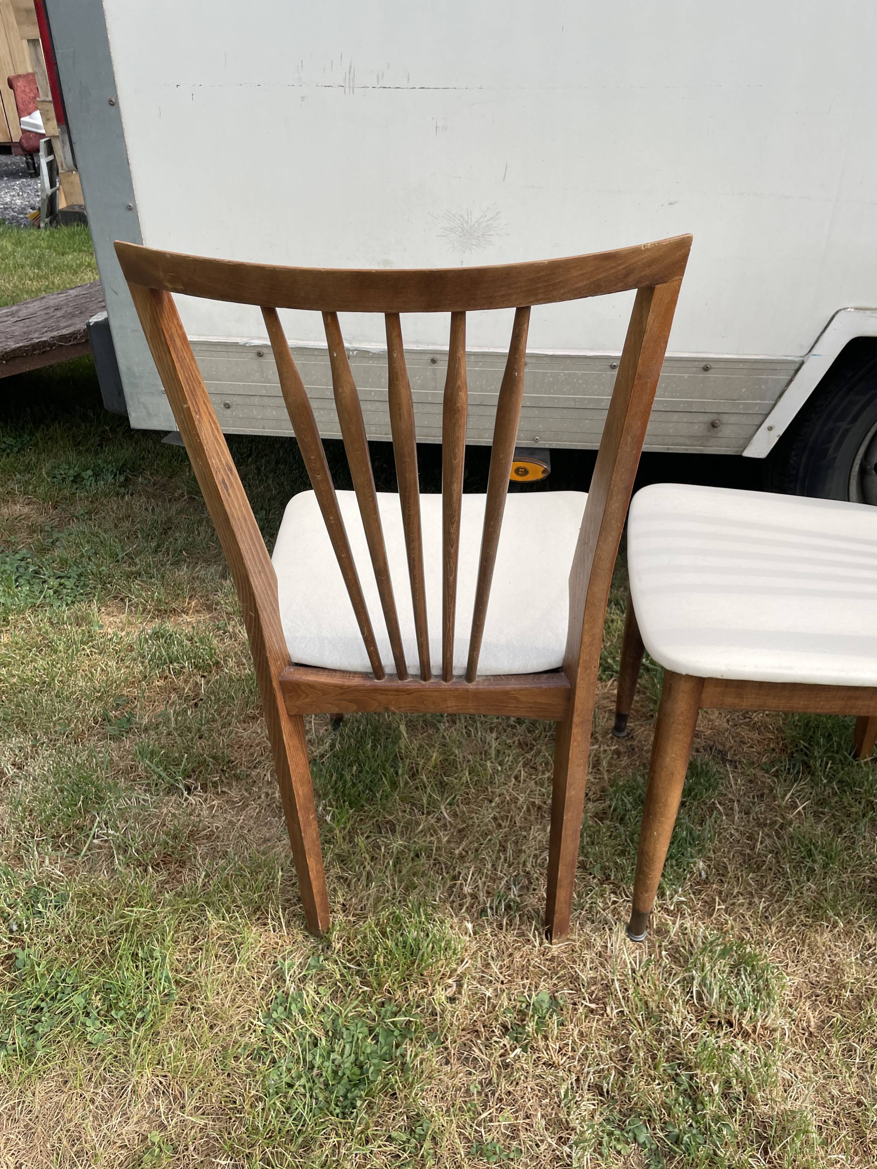Set 4 chairs white vintage year 60