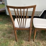 Set 4 chairs white vintage year 60