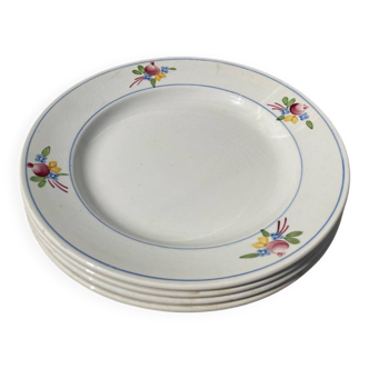4 Gien floral flat plates