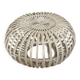 Mid Century Italian rattan bamboo Margherita Ottoman by Franco Albini