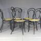 Set of 4 kohn "empire black" chairs circa 1880 + thonet-