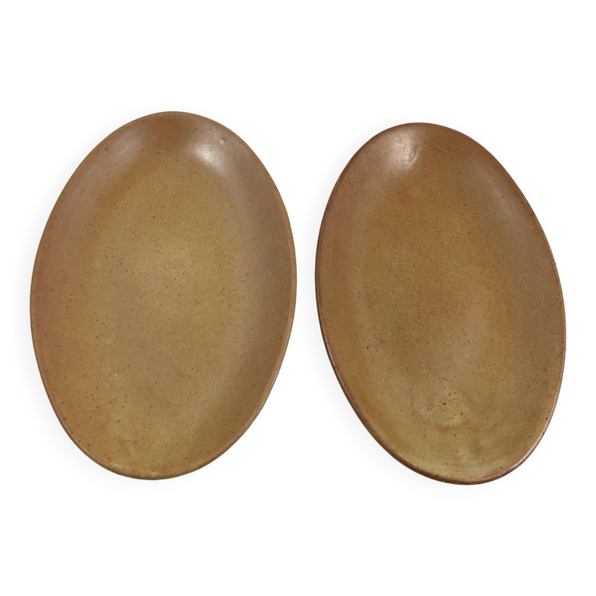 Set of small dish ramekins x 2 in stamped stoneware "Grès CNP Village France