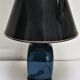 Lampe céramique bleue craquelée années 70