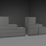 Rare 'Kaidan' cabinet by Kazuhide Takahama for Gavina, Italy 1960s