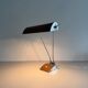 Large metal desk lamp with Wood Design texture by Eileen Gray, 1950s, France.