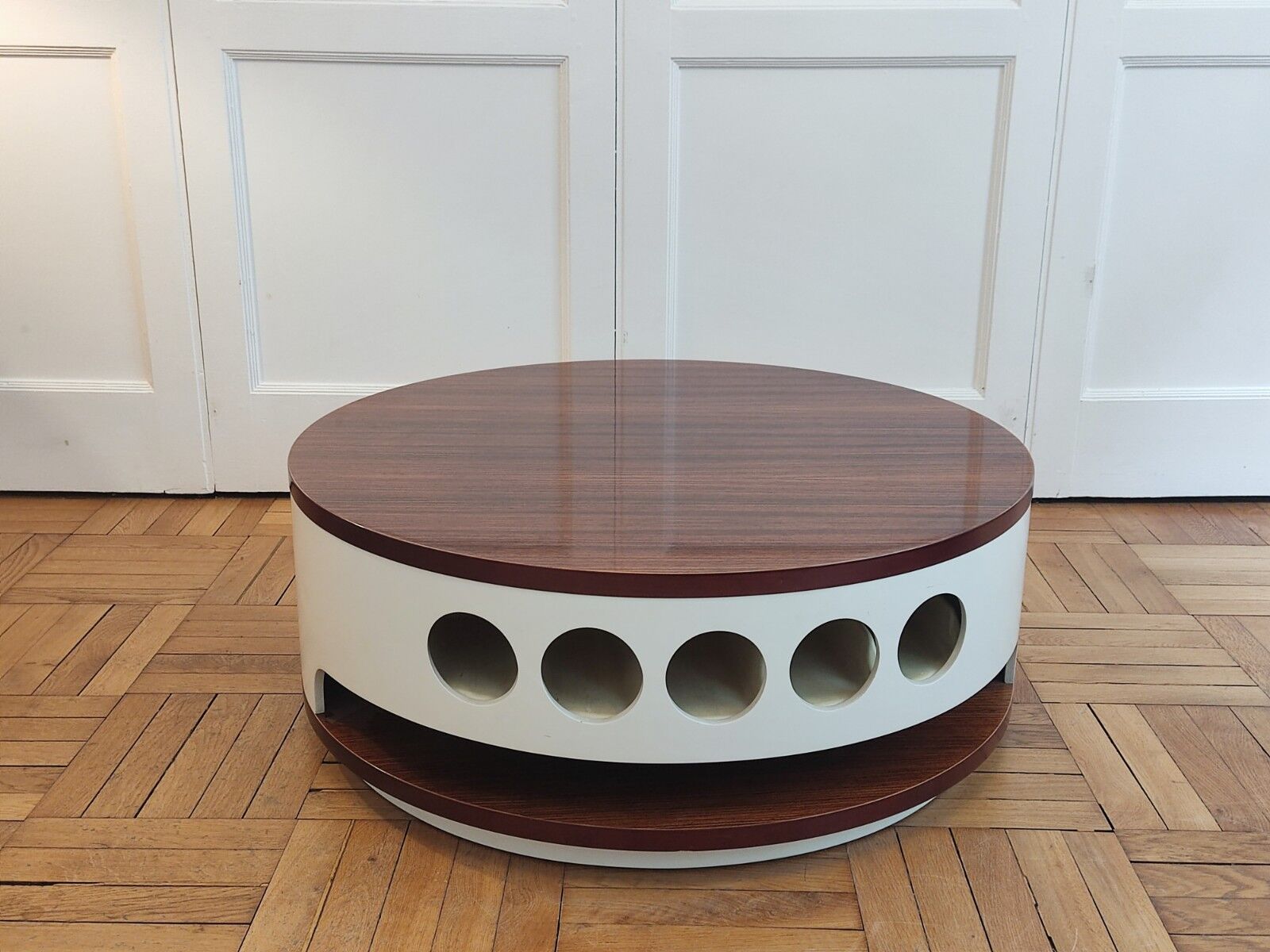 lacquered wood bar/coffee table - Italy 70s